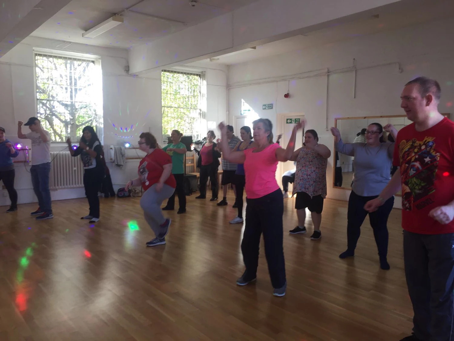 A group taking part in a movement session